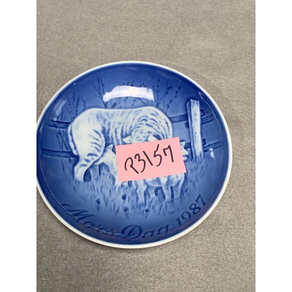 B&G Copenhagen Porcelain Sheep Mothers Day Plate 1987 6" - Picture 12 of 12